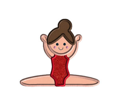 Gymnast Applique Machine Embroidery Design 1