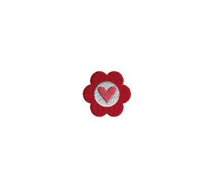 Mini Heart Flower Machine Embroidery Design