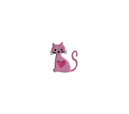Mini Valentine Cat Embroidery Design