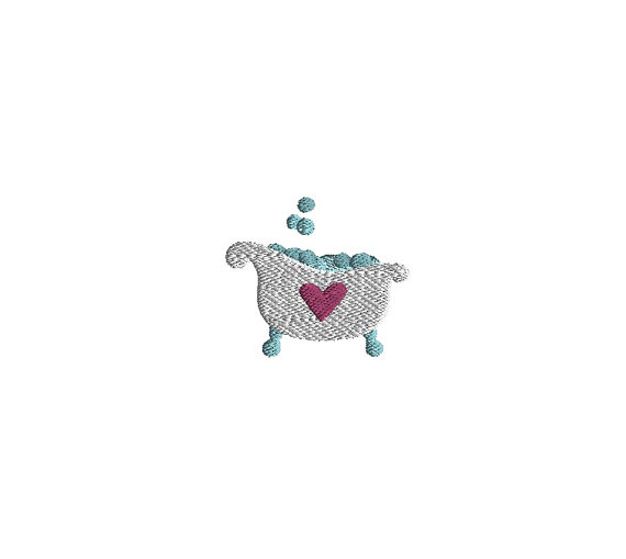 Mini Bathtub Machine Embroidery Design Mini Bathtub Machine Embroidery Design