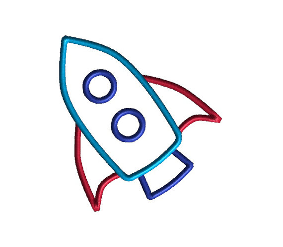 Rocket 2 Applique Machine Embroidery Design 2 Rocket 2 Applique Machine Embroidery Design 2
