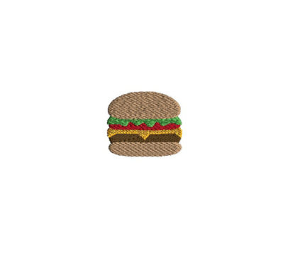 Mini Hamburger Machine Embroidery Design