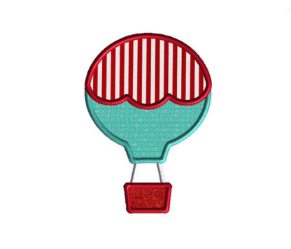 Hot Air Balloon 2 Applique Machine Embroidery Design 1