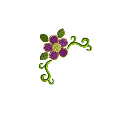 Flower Corner 3 Applique Machine Embroidery Design 3
