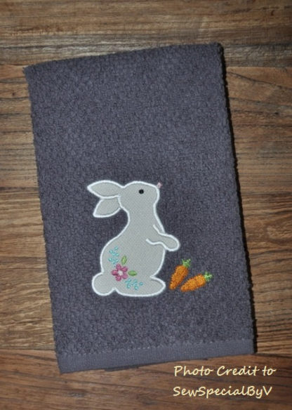 Rabbit 2 Applique Machine Embroidery Design 4