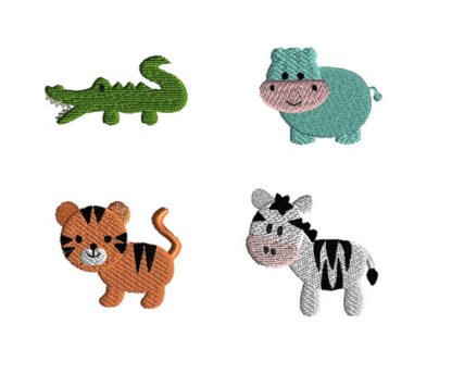 Mini African Animals Machine Embroidery Designs