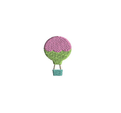 Mini Hot Air Balloon Machine Embroidery Design