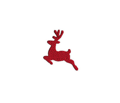 Mini Reindeer Silhouette Machine Embroidery Design 1