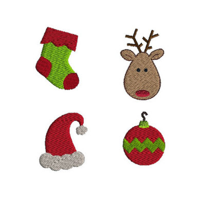 Mini Christmas Machine Embroidery Design Set