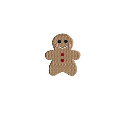 Mini Baby Gingerbread Man Machine Embroidery Design