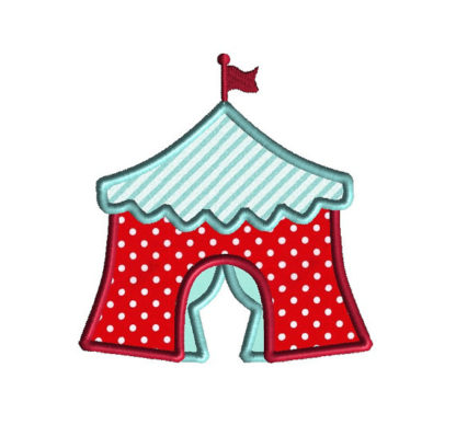 Circus Tent Applique Machine Embroidery Design 2