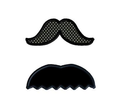 Mustache Pack Applique Machine Embroidery Design 4