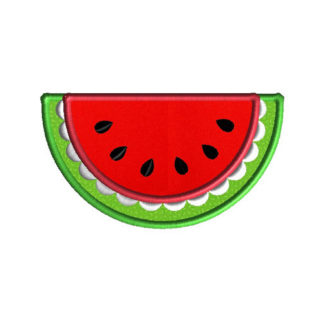 Watermelon Slice Applique Machine Embroidery Design 1