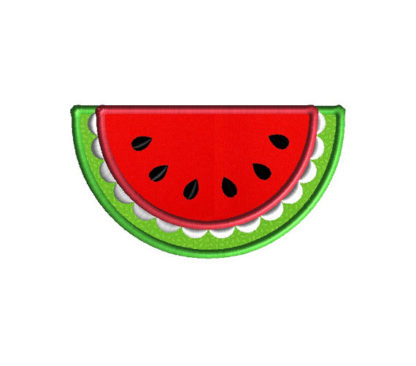 Watermelon Slice Applique Machine Embroidery Design 1