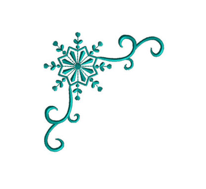 Snowflake Corner Applique Machine Embroidery Design 3