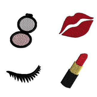 Mini Makeup Machine Embroidery Design Set