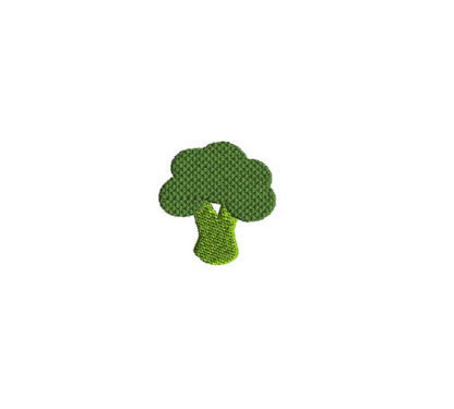 Mini Broccoli Machine Embroidery Design