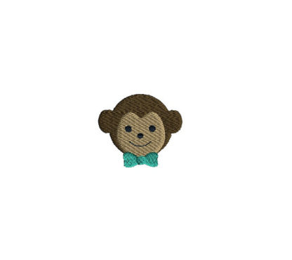 Mini Monkey Boy Machine Embroidery Design