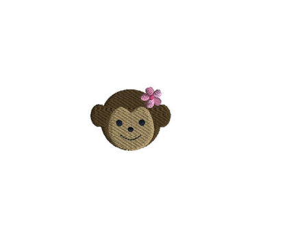 Mini Monkey Girl Machine Embroidery Design
