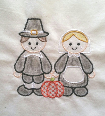 Pilgrims Applique Machine Embroidery Design 2