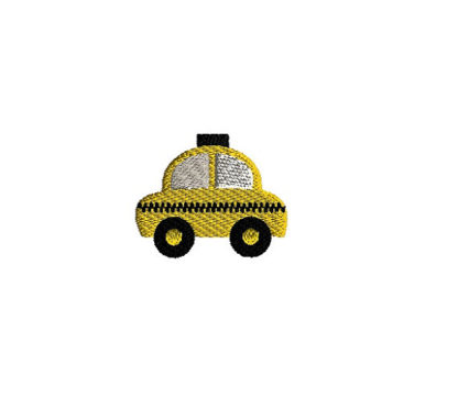 Mini Taxi Machine Embroidery Design