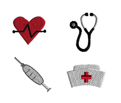 Mini Nurse Machine Embroidery Designs Set