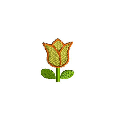 Mini Tulip Machine Embroidery Design 2