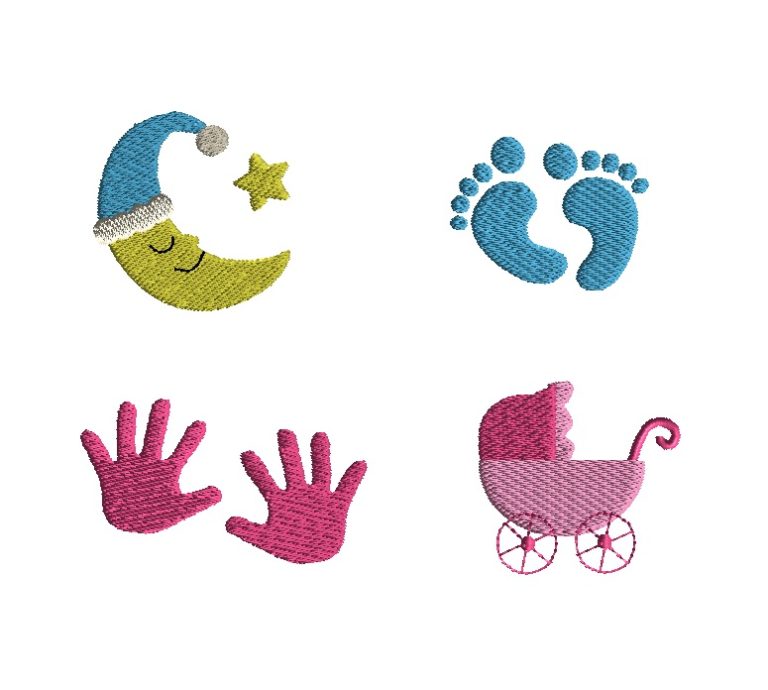Mini Baby Machine Embroidery Design Set