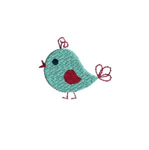 Mini Bird 2 Machine Embroidery Design - 3 sizes