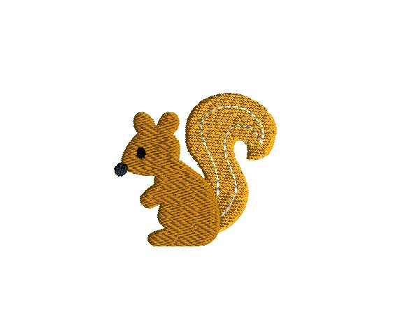 Squirrel Embroidery Design