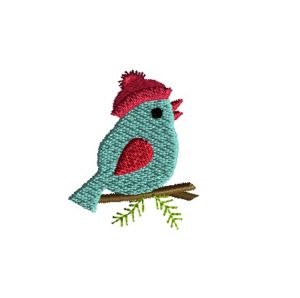 Mini Winter Bird Machine Embroidery Design - 3 sizes