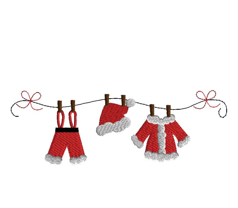 Clothesline Machine Embroidery Design