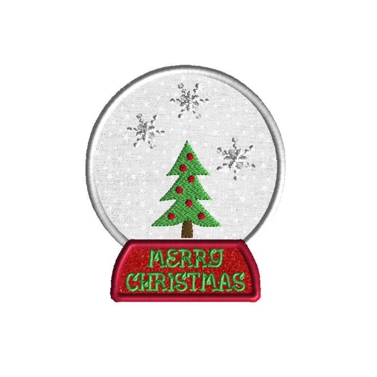 Snow Globe Applique Embroidery Design for Machine EmbroideryAdd your