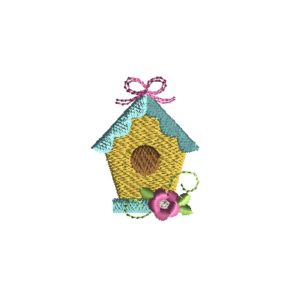 Mini Bird House Machine Embroidery Design - 3 sizes