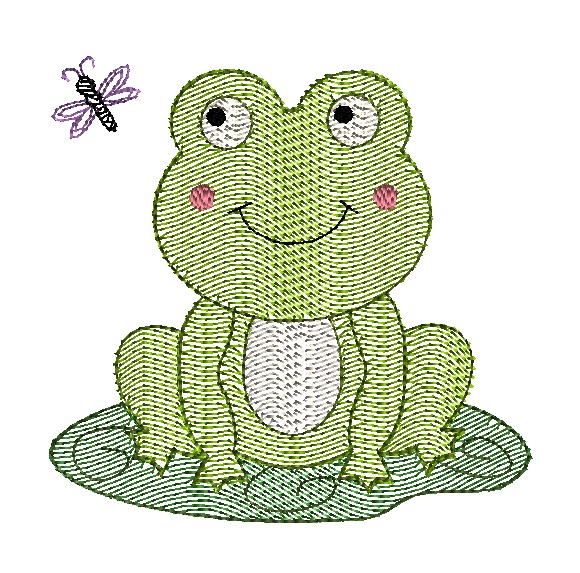 Download Frog Quick Stitch Machine Embroidery Design