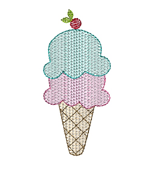 ice cream quick stitch