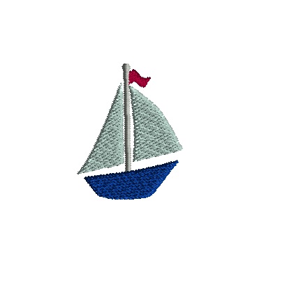mini sailboat 2 machine embroidery design
