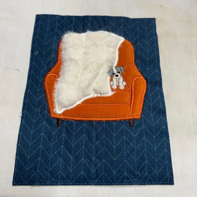 mini dog sitting image I