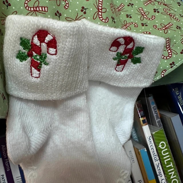 mini candy cane with hollly image