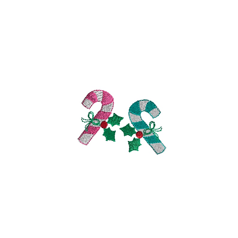 mini candy cane with holly a