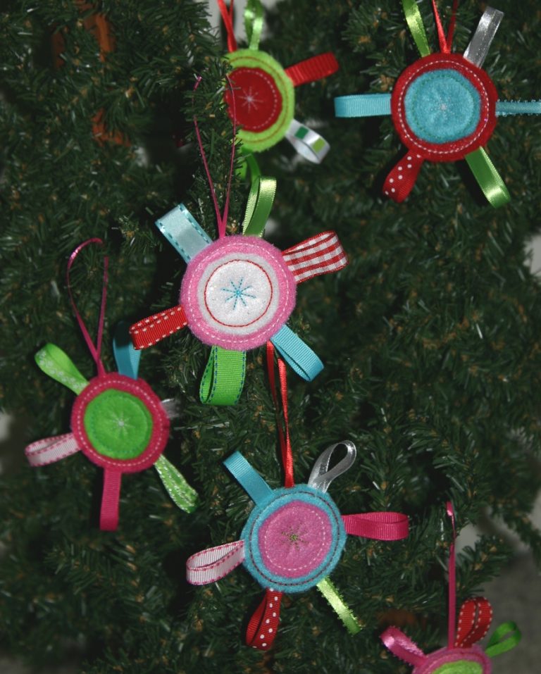 Felt Christmas Ornaments Machine Embroidery Design