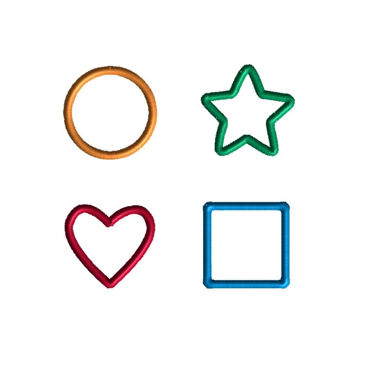 Basic Applique Shape Machine Embroidery Designs