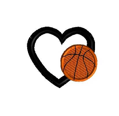 mini basketball in heart