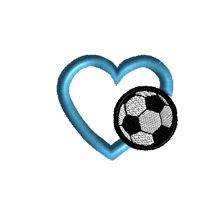 mini soccer ball in heart