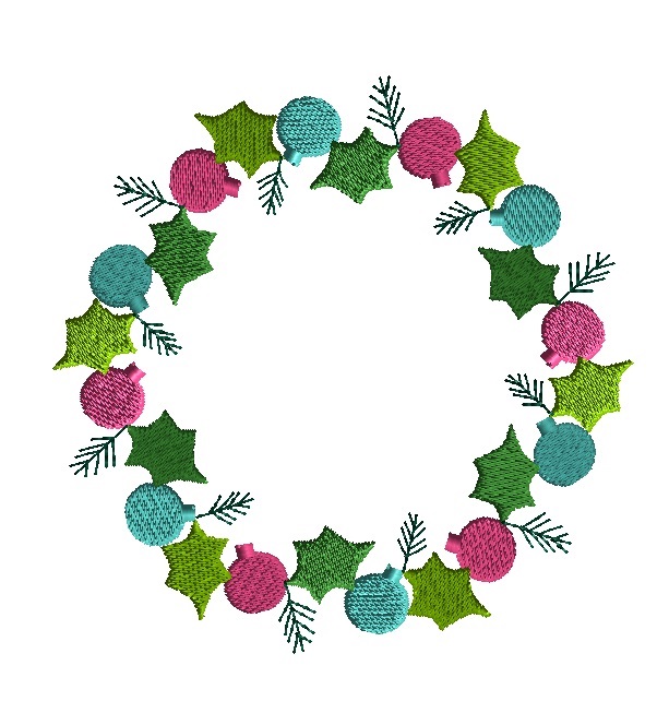 holly and ornament wreath