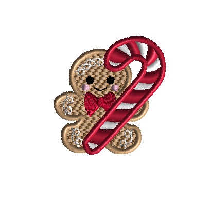 mini gingerbread with candy cane