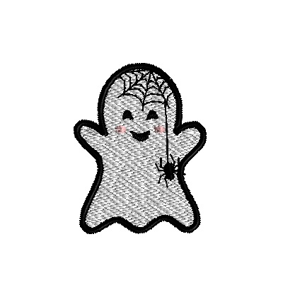 mini ghost and spider web