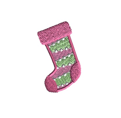 mini christmas stocking striped