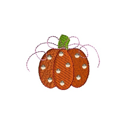 mini pumpkin with polka dots