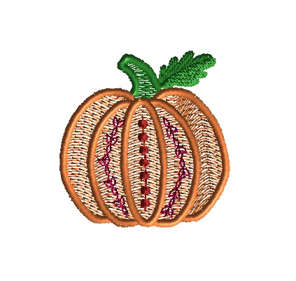mini fall pumpkin quick stitch